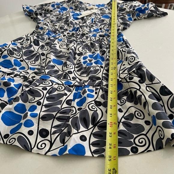 New Anthropologie Somerset dress- Small, 100% cotton, Blue & White print - Picture 3 of 7